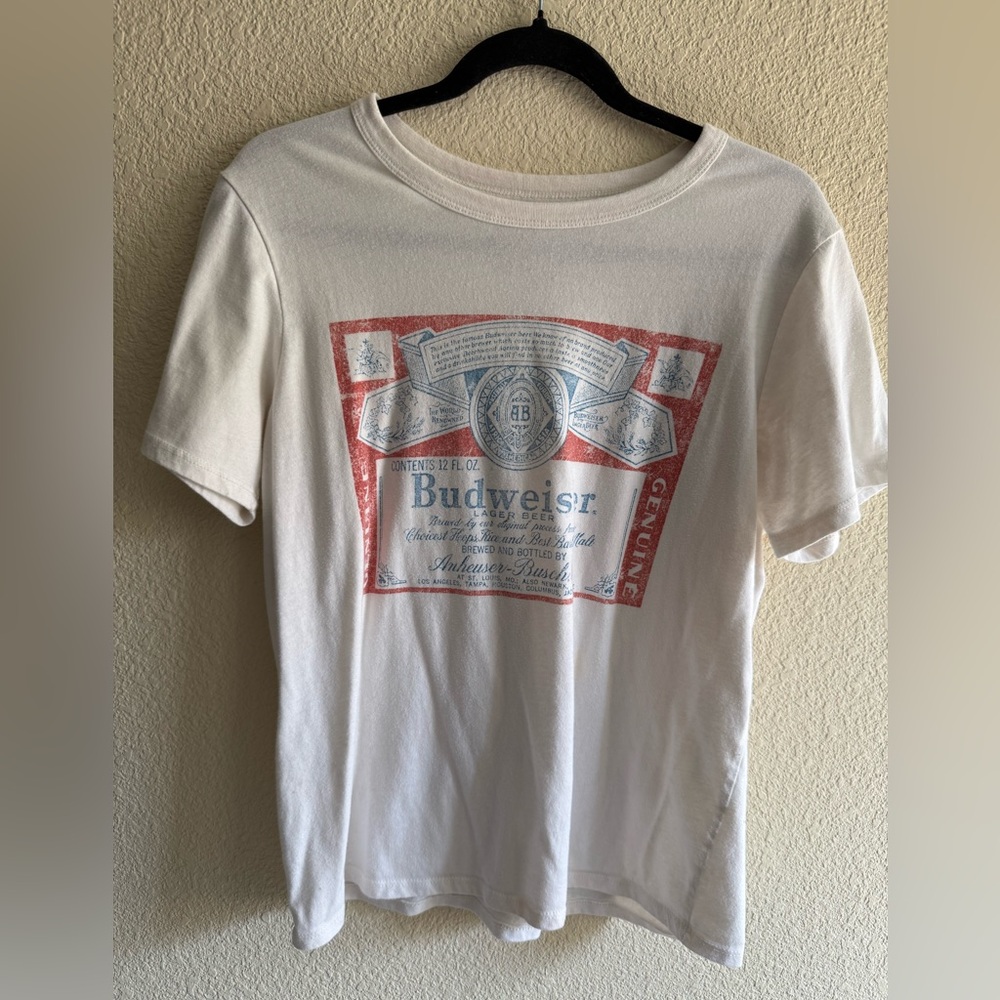 Hybrid Apparel Cream Budweiser Logo Tee